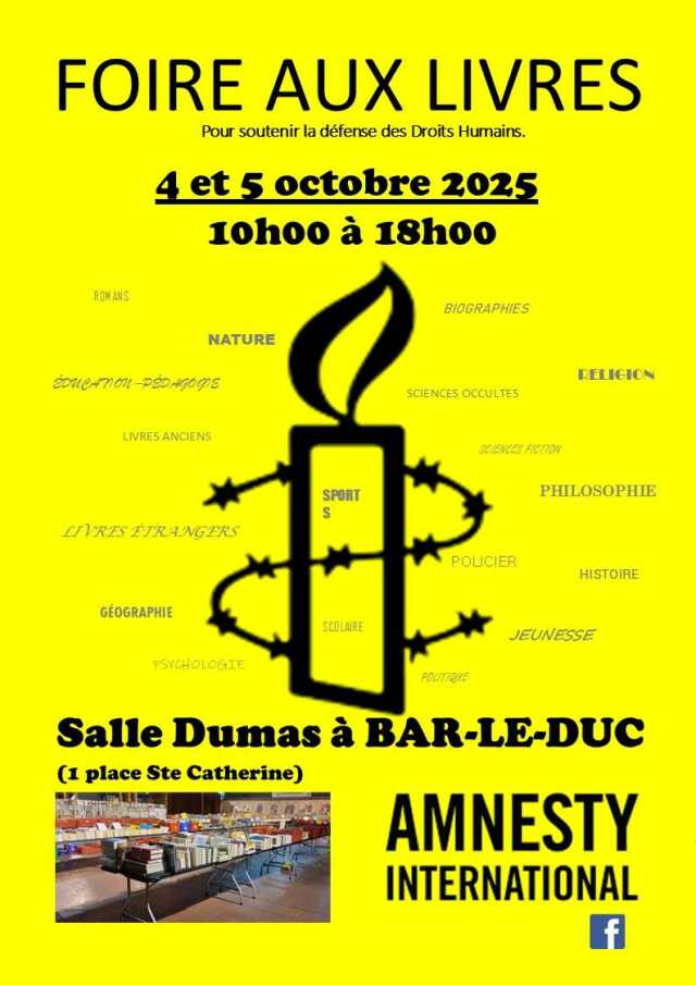 Foire aux livres en soutien à Amnesty International
