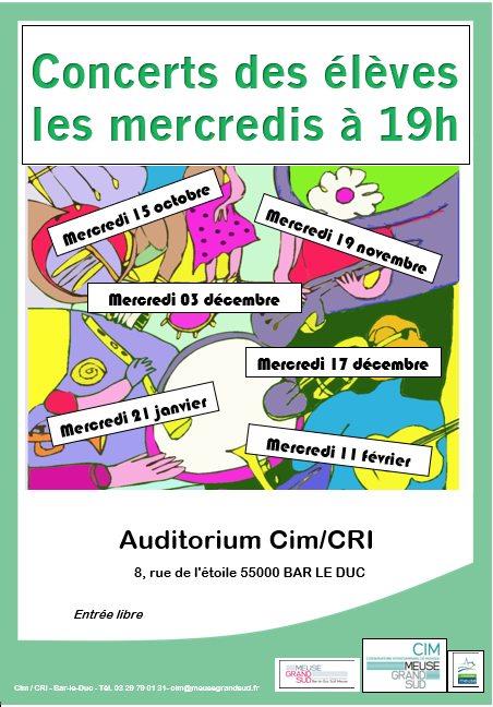 Concerts des élèves du CIM
