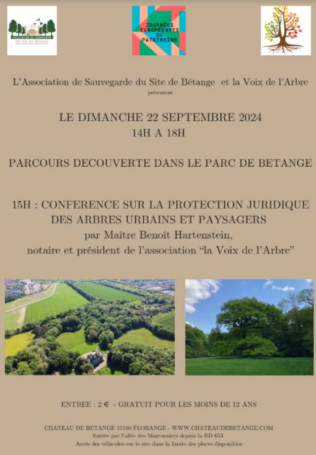 CONFERENCE SUR LA PROTECTION JURIDIQUE  DES ARBRES URBAINS ET PAYSAGERS