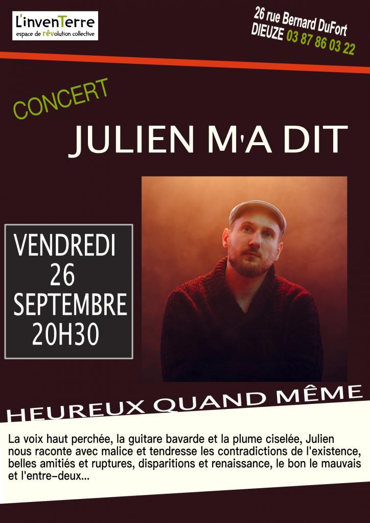 Concert de Julien m'a dit