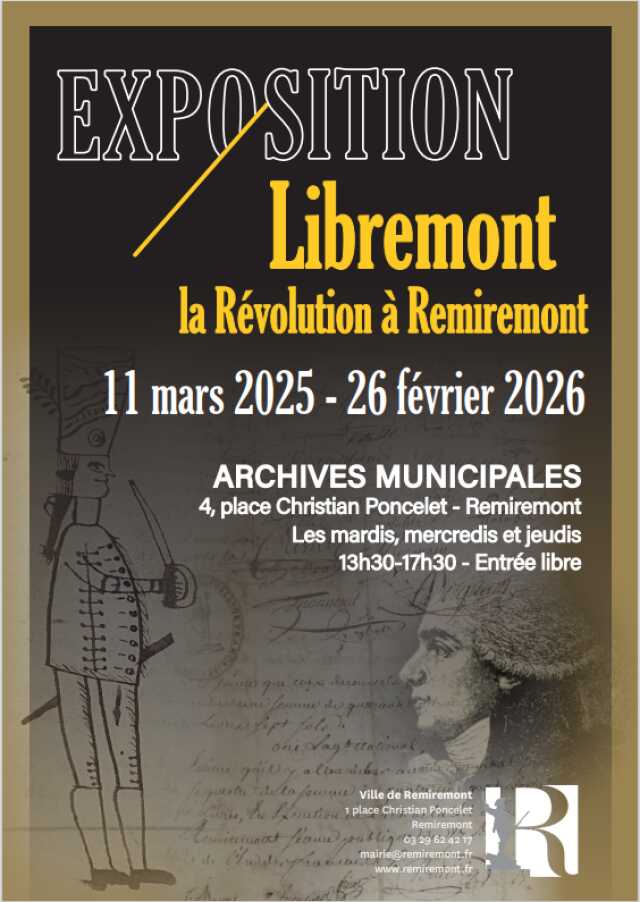 Journées Européennes du patrimoine : exposition Libremont la Révolution à Remiremont