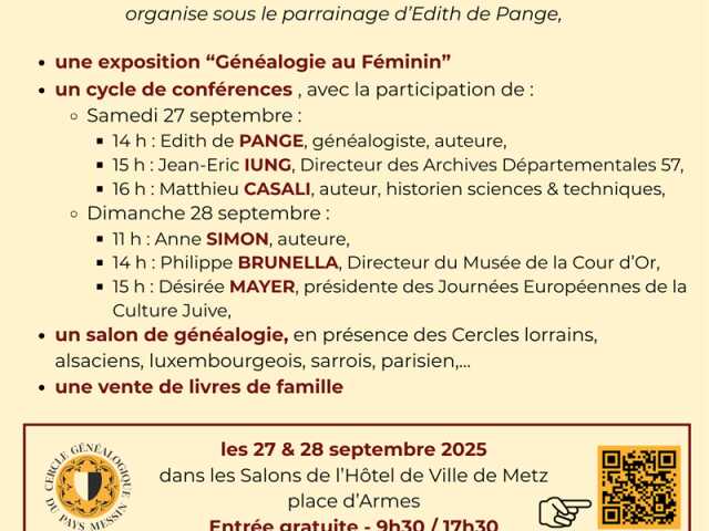 Conférence - Exposition - Généalogie au féminin