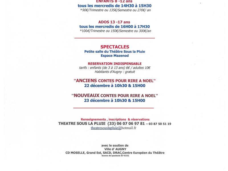 Atelier - théâtre 2025-2026