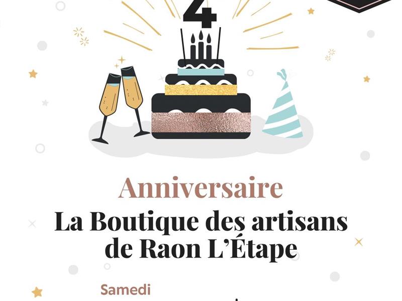 ANNIVERSAIRE DE LA BOUTIQUE DES ARTISANS