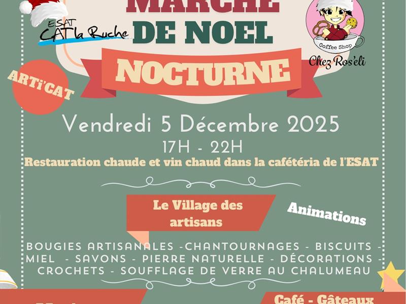 Marché de Noël nocturne à l'ESAT La Ruche