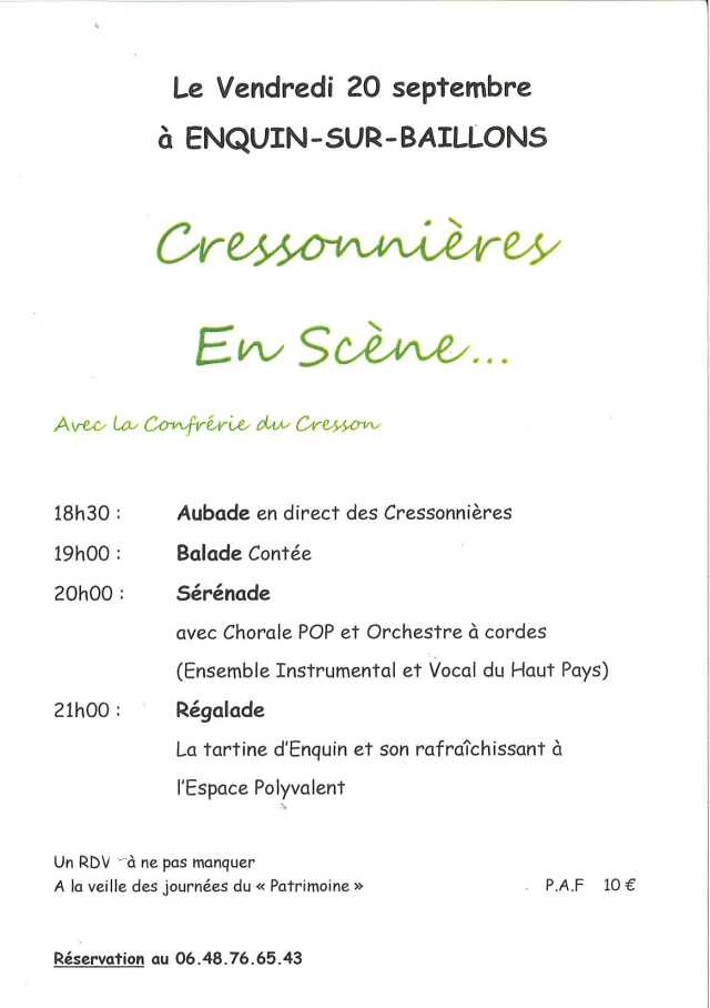 Cressonnières en Scène