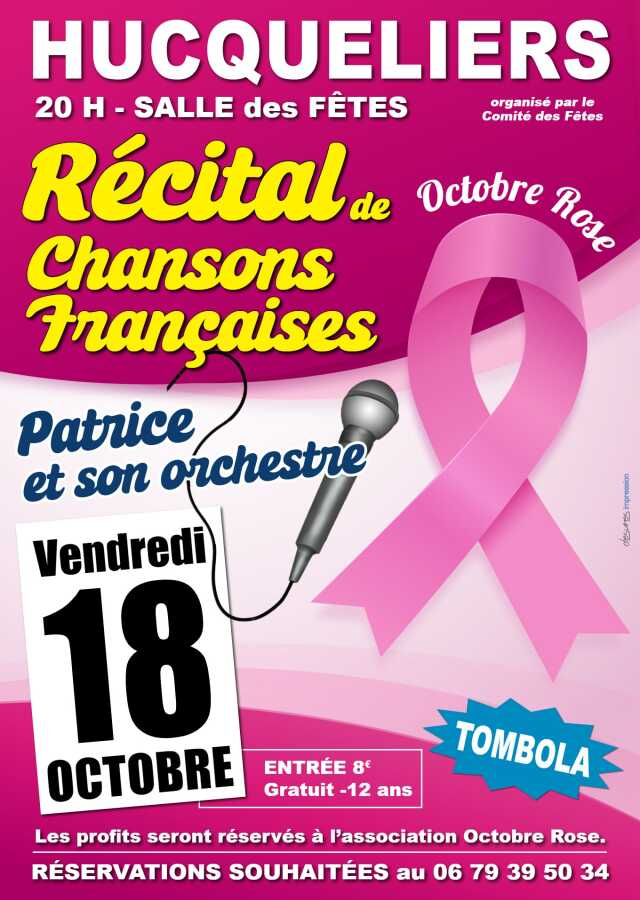 Récital de Chansons Françaises - Octobre Rose