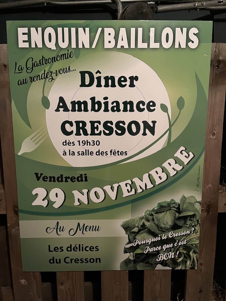 Dîner Ambiance CRESSON