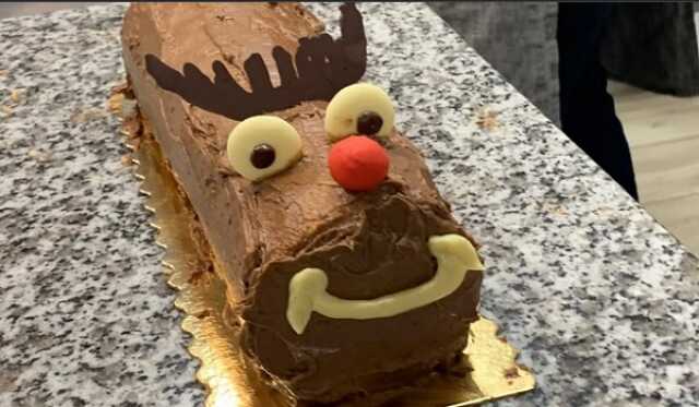 Bûche roulée 'RENNE de Noël'