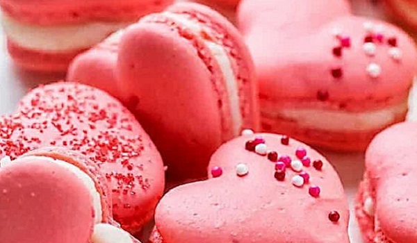 Pâtisserie : Macarons Coeur 'Spécial St-Valentin' en Duo