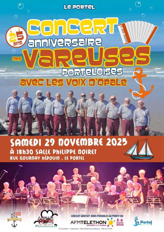 Concert anniversaire des vareuses porteloises avec les voix d'opale