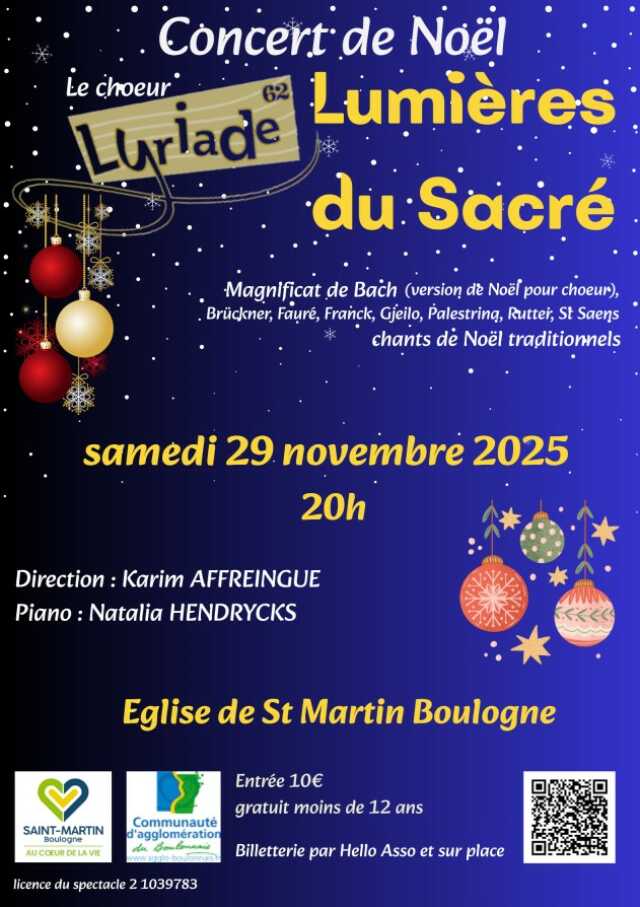 Concert de Noël : Lumières du Sacré