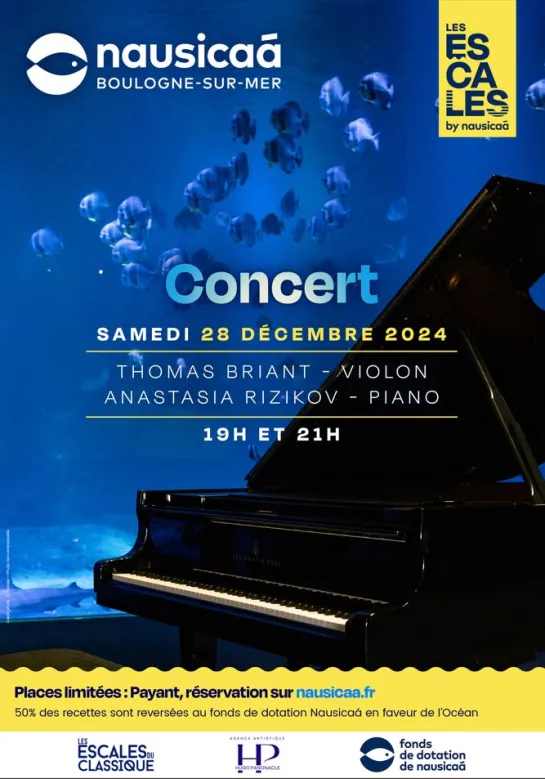 Soirée-concert Nausicaa : Thomas Briant (violon) et Anastasia Rizikov (piano)