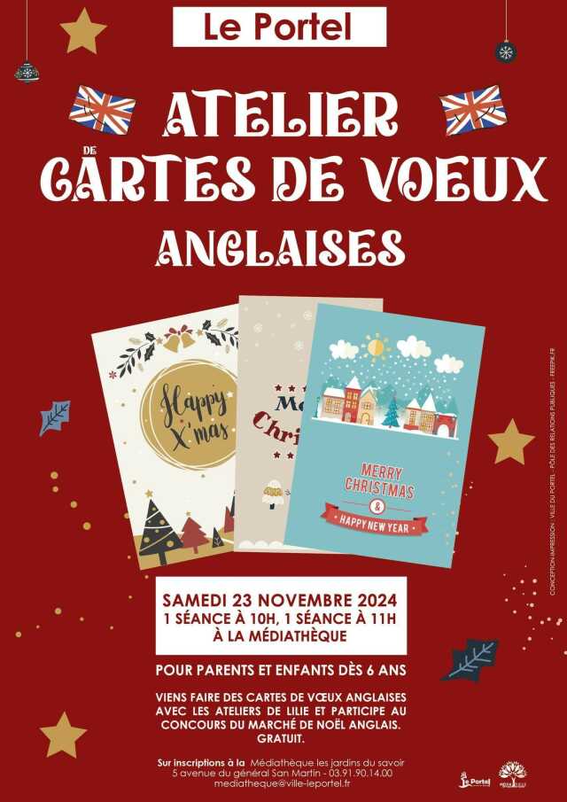 Atelier de cartes de voeux anglaises