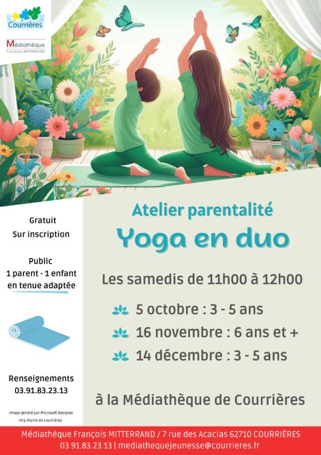 Atelier parentalité : yoga en duo