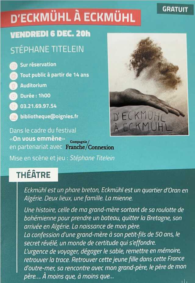 Spectacle d'Eckmühl à Eckmühl - Stéphane Titelein