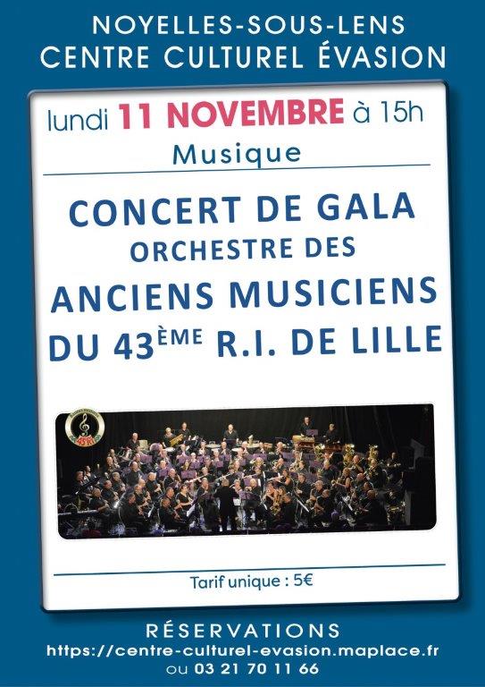 Concert de gala orchestre des anciens musiciens du 43 ème R.I. de Lille